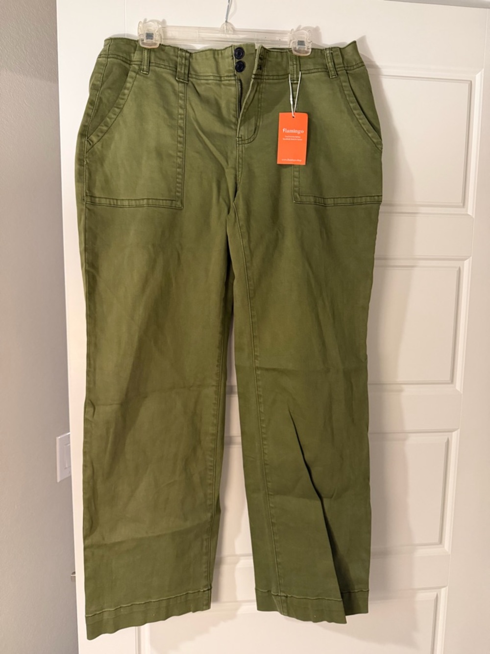 NWT Flamingo Olive Green Utility Pants